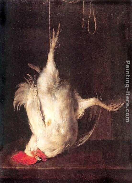The Dead Cockerel painting - Gabriel Metsu The Dead Cockerel art painting
